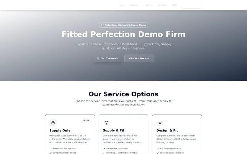 Preview of Fitted Perfection theme homepage
